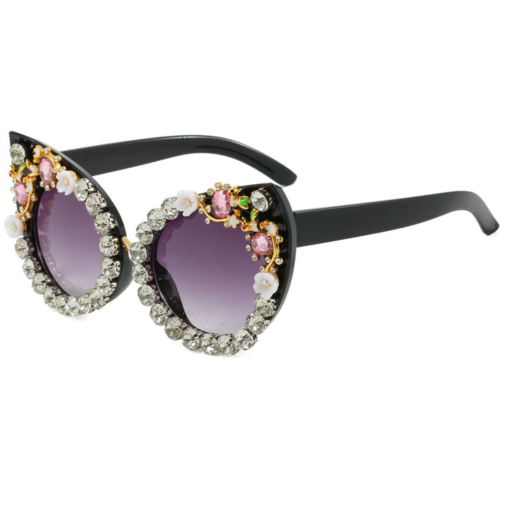 Women's Heart-shaped Sunglasses with Sparkling Accents Stornfield