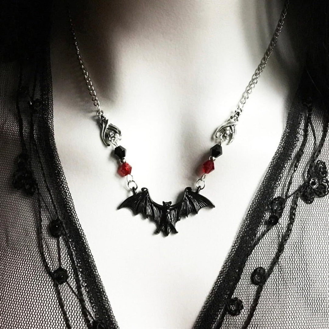 Gothic Bat-Inspired Pendant Necklace Stornfield