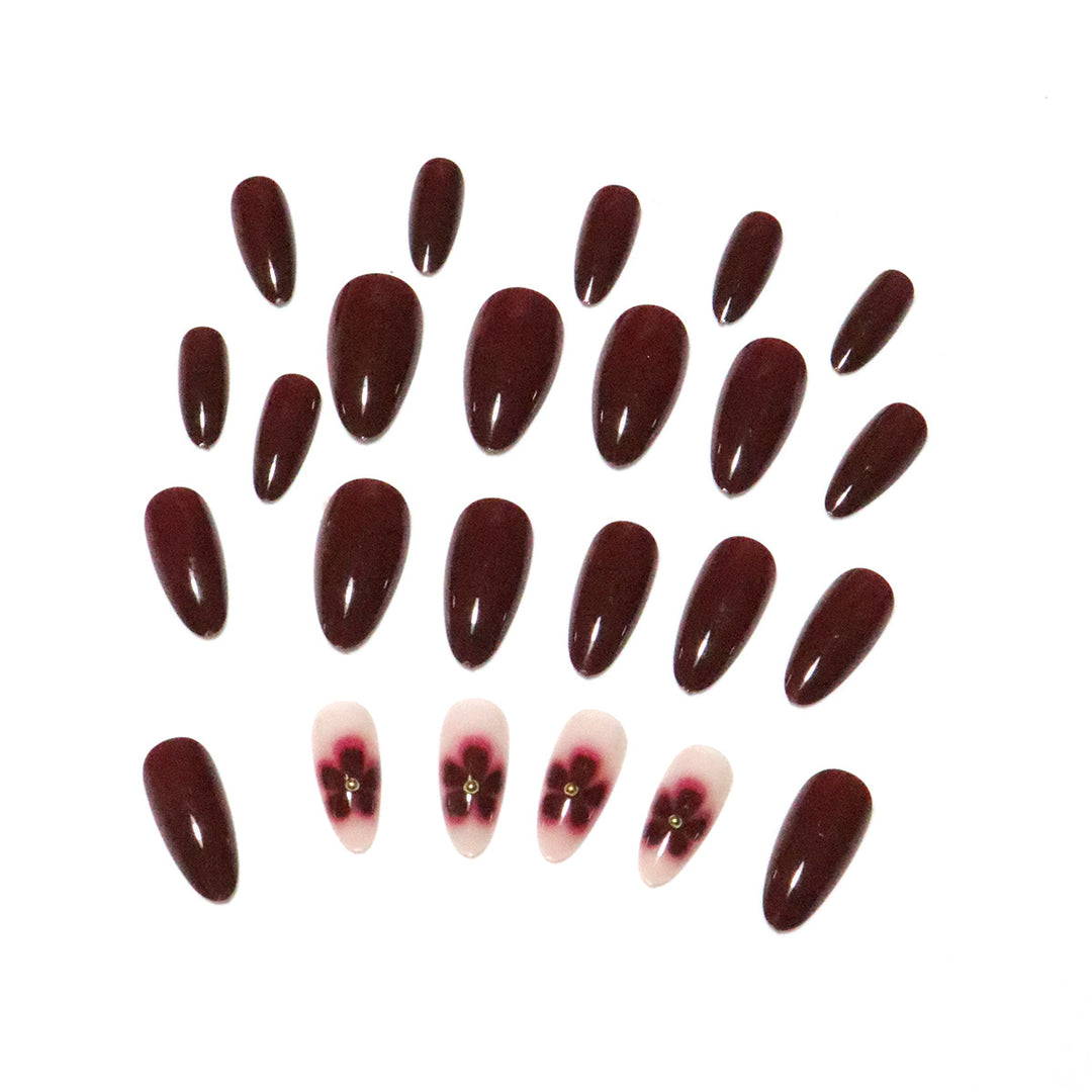 Elegant Floral Design Press-On Nail Art Stornfield