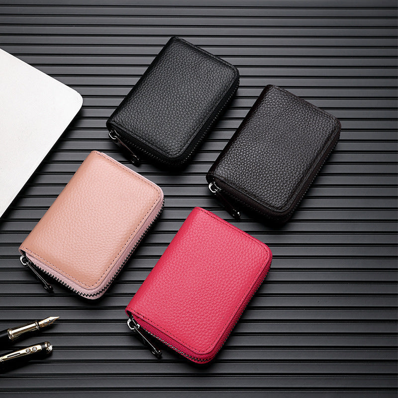 Stylish Zippered Leather Card Holder Stornfield