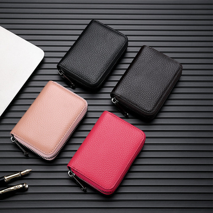 Stylish Zippered Leather Card Holder Stornfield