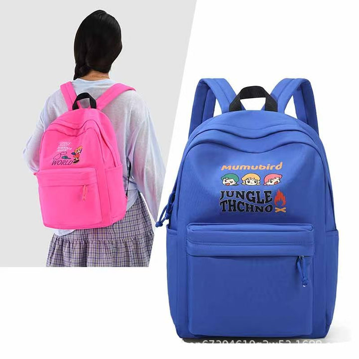 Backpack with Creative Cartoon Print and Multiple Practical Compartments Stornfield
