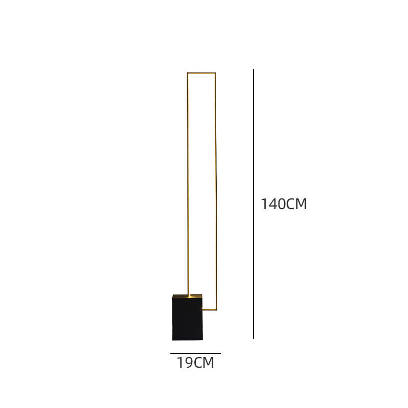 Minimalist LED Floor Lamp with Geometric Base