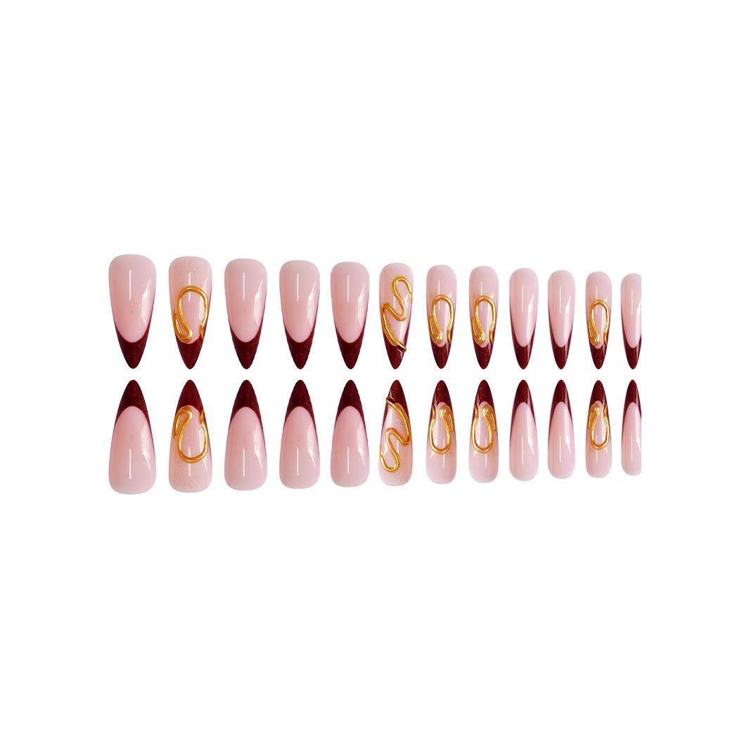Artistic Stiletto Press-On Nail Design Stornfield