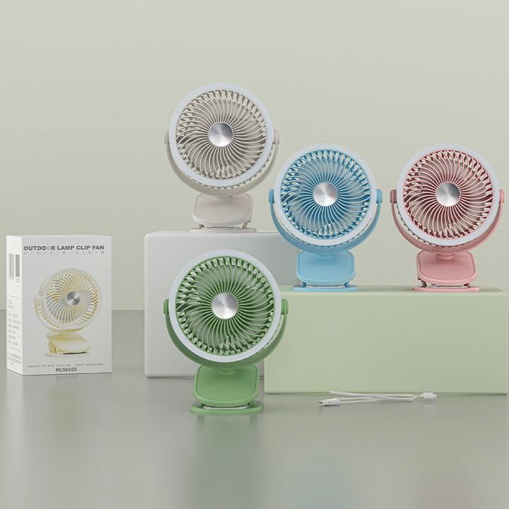 Ladies table fan with integrated LED lighting Stornfield