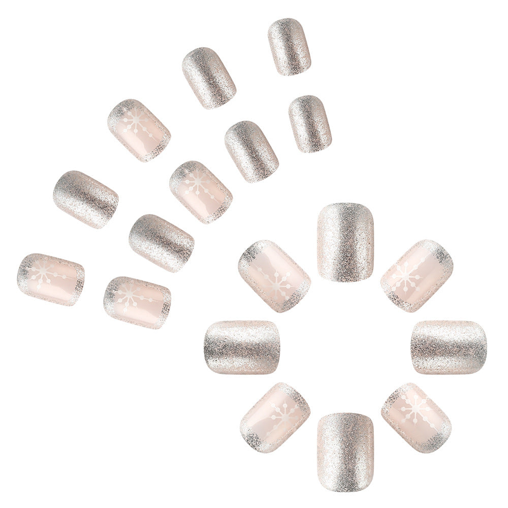 Glittery Snowflake Nail Art Set Stornfield