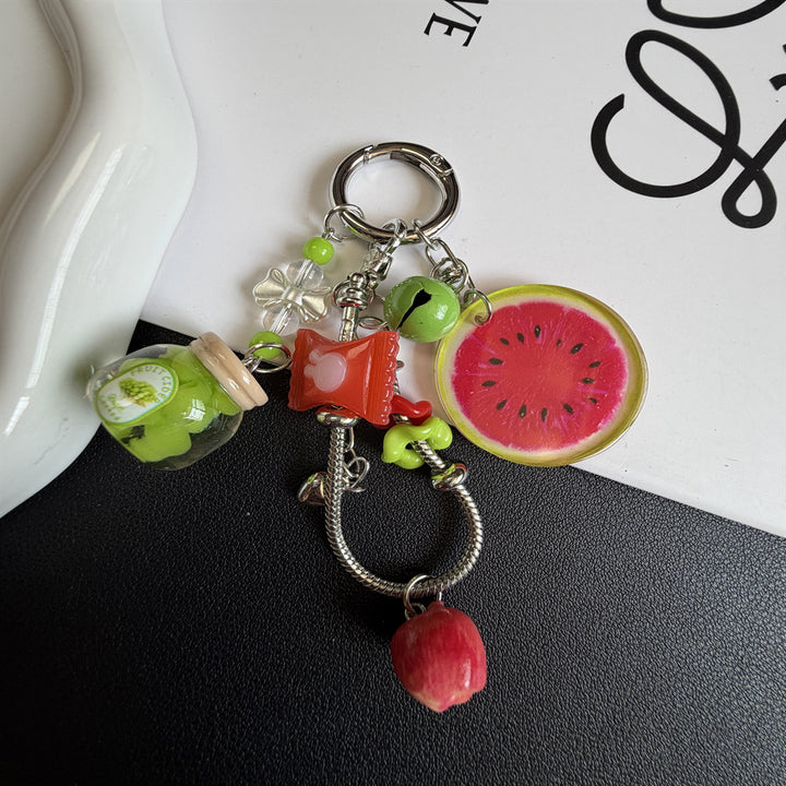 Decorative Strawberry-Themed Charm Keychain Stornfield
