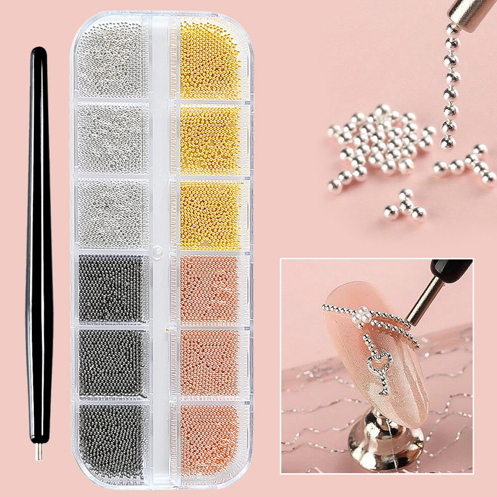 Decorative Nail Art Beads Set