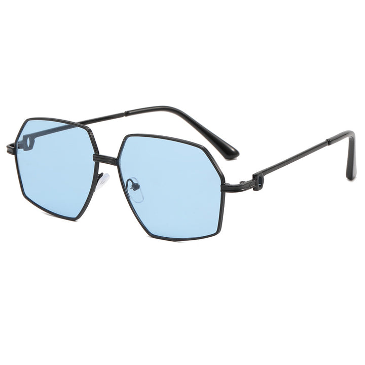 Ladies Stylish geometric sunglasses with elegant metal frame Stornfield