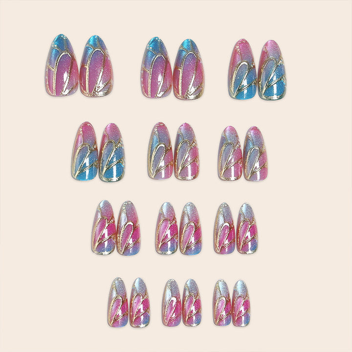 Artful Nail Tips with Holographic Accents Stornfield
