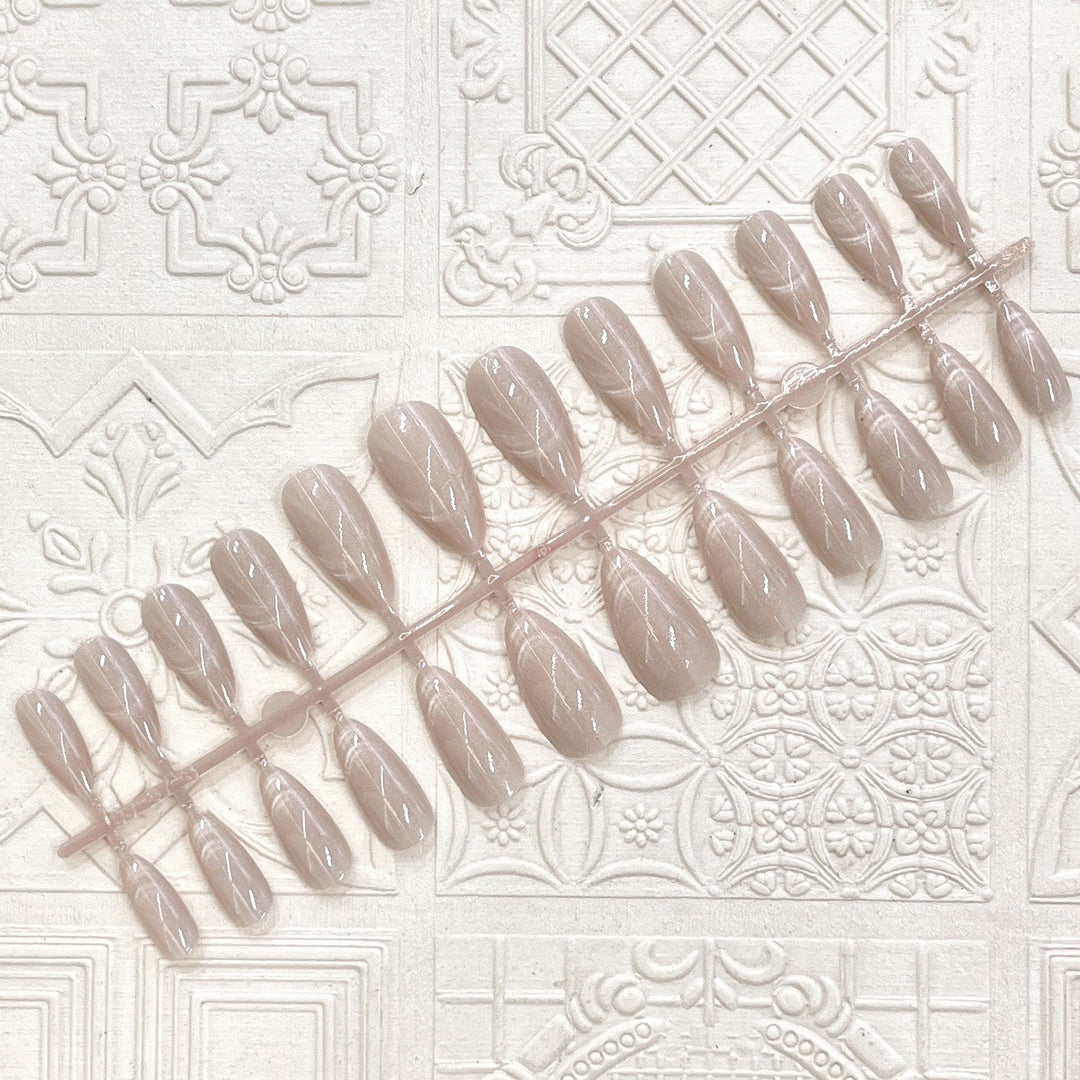Glossy Elegant Almond-Shaped Press-On Nails Stornfield