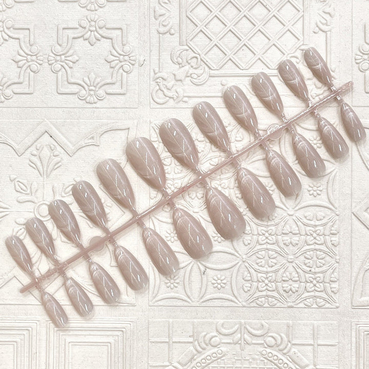 Glossy Elegant Almond-Shaped Press-On Nails Stornfield