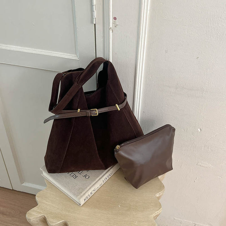 Stylish Suede Tote Bag