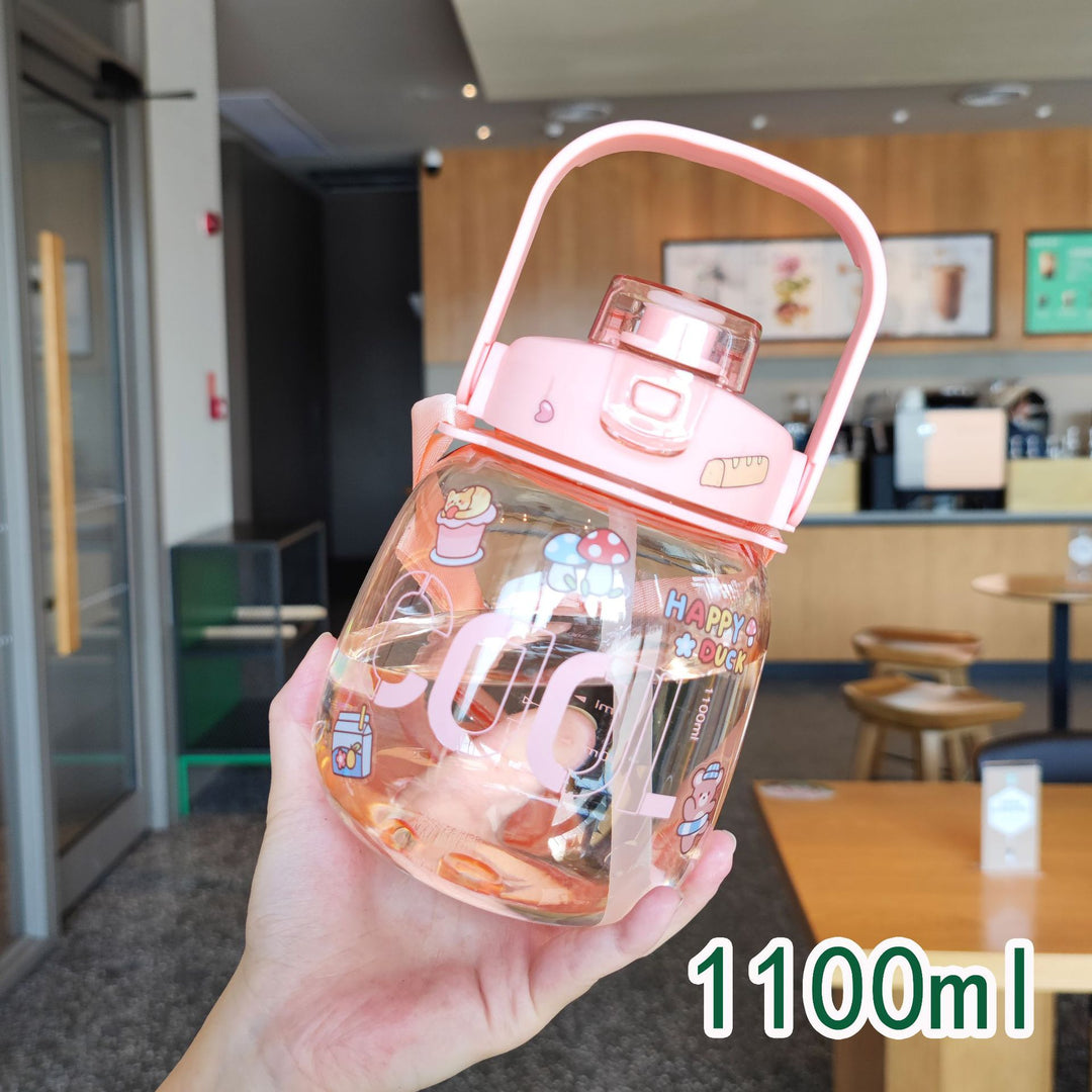 Women colorful and leak-proof water bottle with ergonomic carrying handle Stornfield