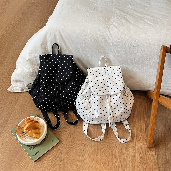 Casual Drawstring Polka Dot Backpack Stornfield