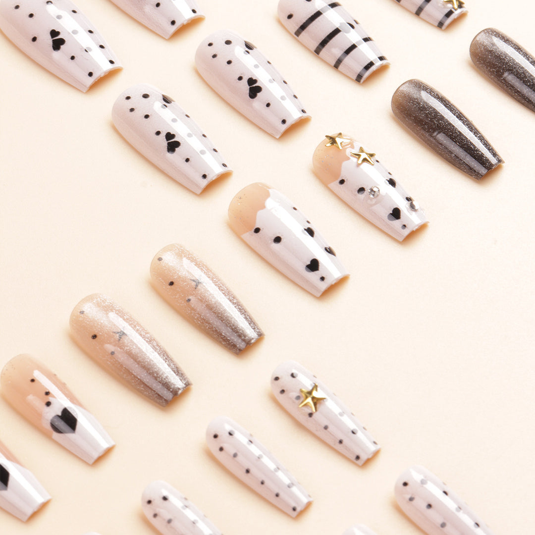 Rhinestone-Embellished Press-On Nail Set Stornfield