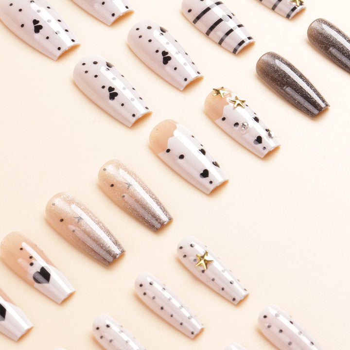 Rhinestone-Embellished Press-On Nail Set Stornfield