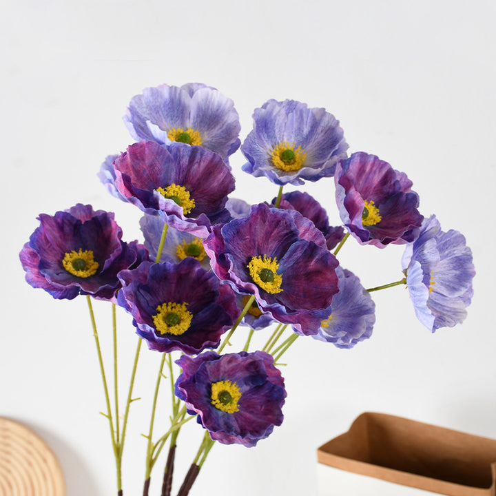 Decorative Artificial Poppy Flower Stem