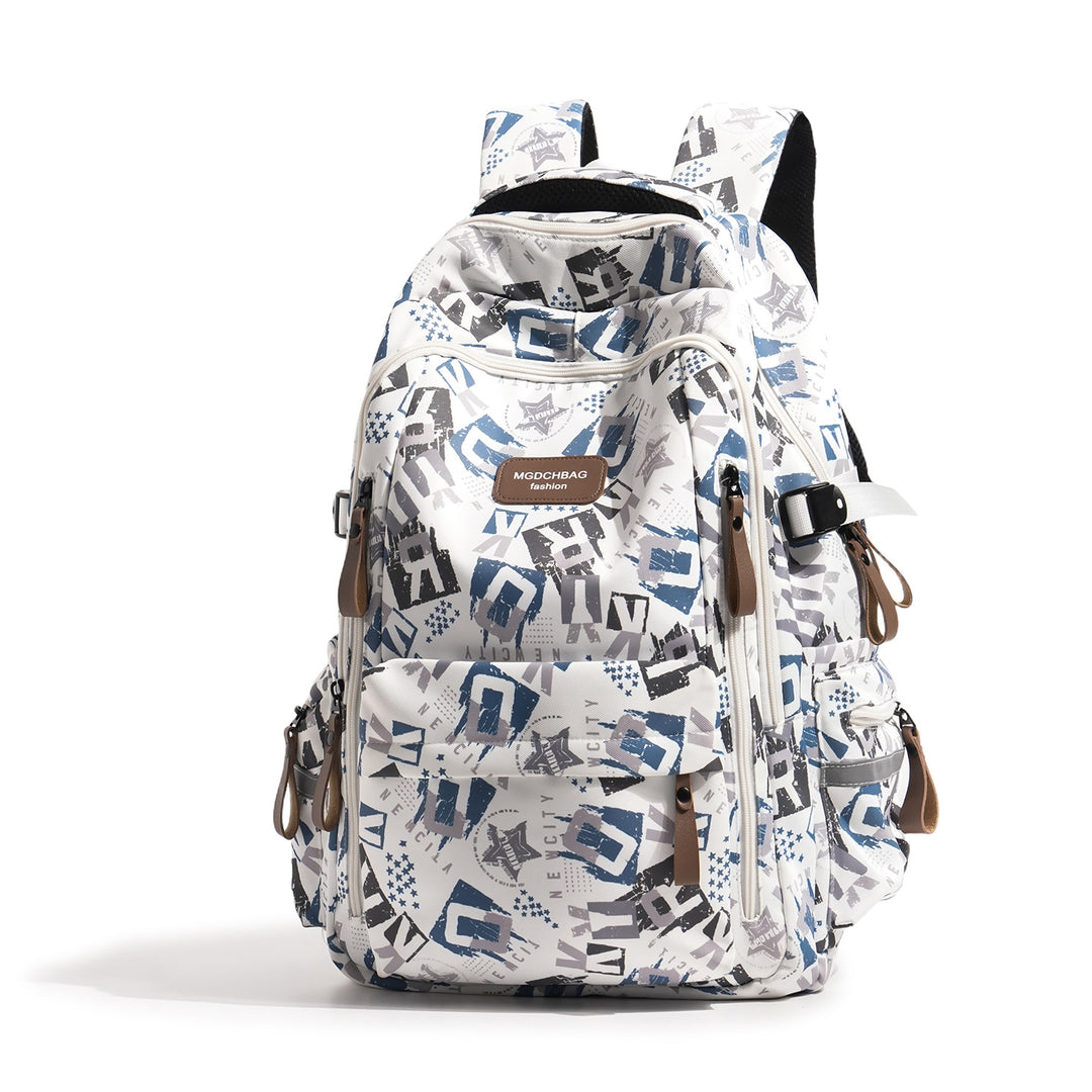 Stylish Multi-Compartment Graphic Print Backpack Stornfield