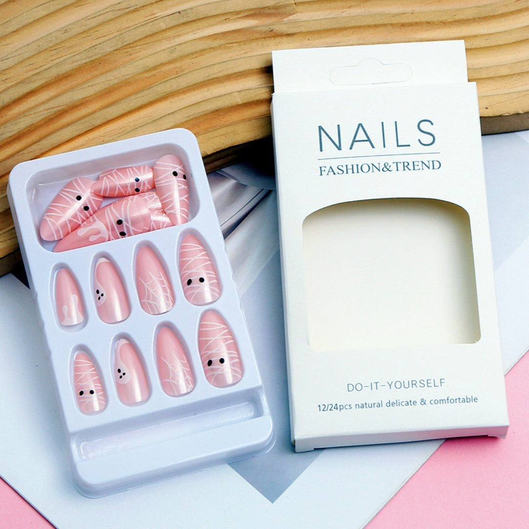 Artistic Halloween-Themed Press-On Nails Stornfield