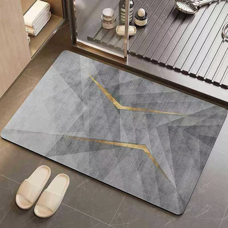 Geometric Pattern Bathroom Mat Stornfield