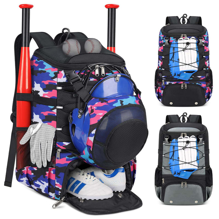 Unisex sporty baseball backpack with special compartments for equipment Stornfield