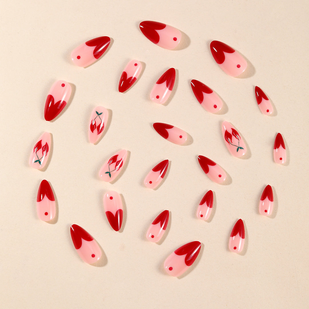 Floral Heart-Shaped Nail Art Set Stornfield