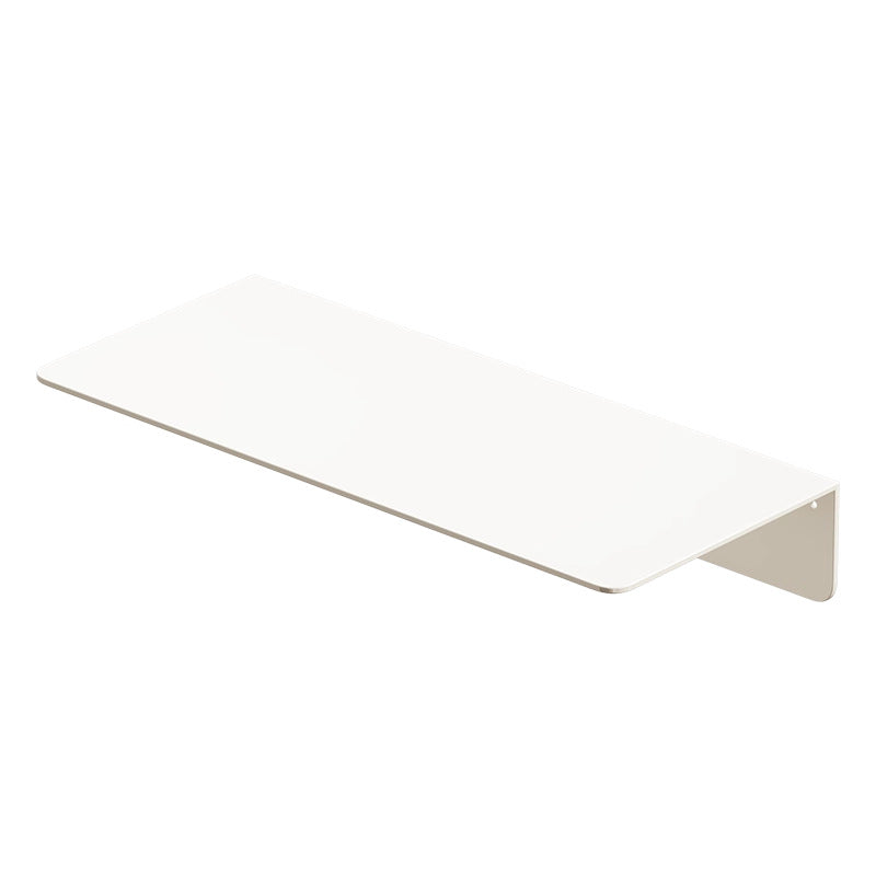 Slim Floating Wall-Mounted Desk Shelf Monitor Riser with Sleek Tempered Glass Surface