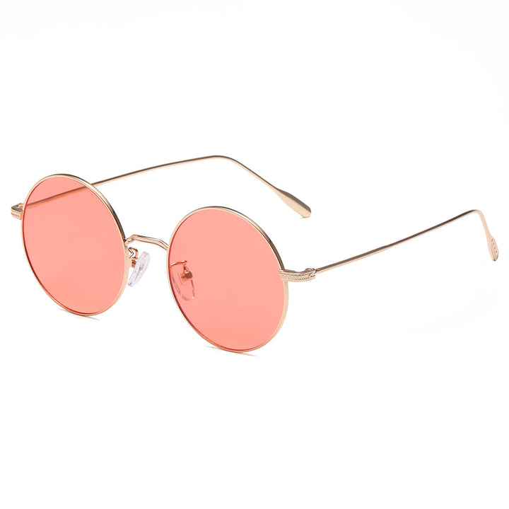 Women's round sunglasses with elegant metal frame and polarized lenses Stornfield