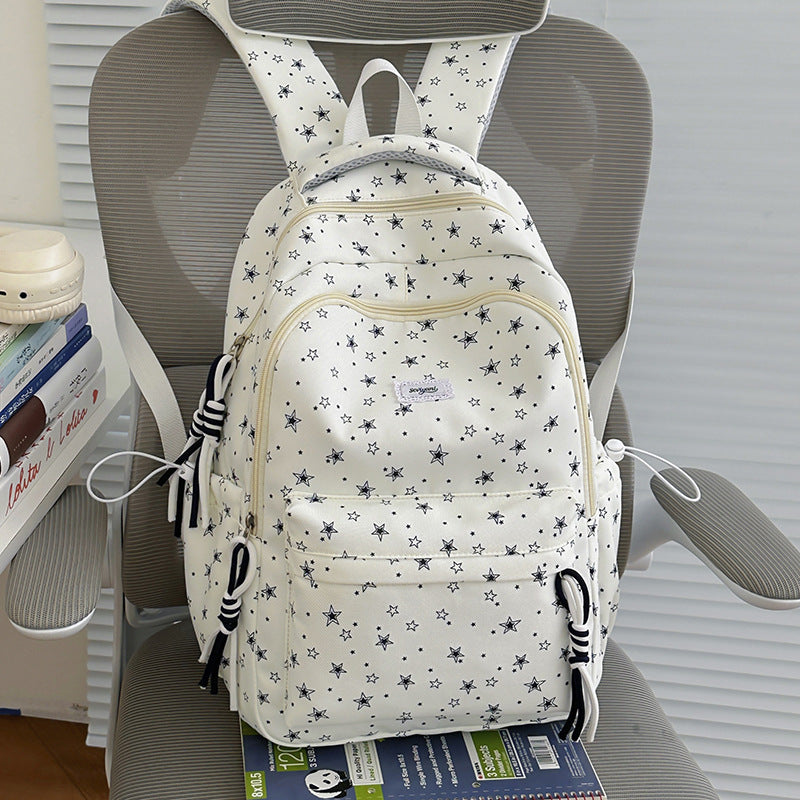Fun Star-Embellished Student Backpack Stornfield