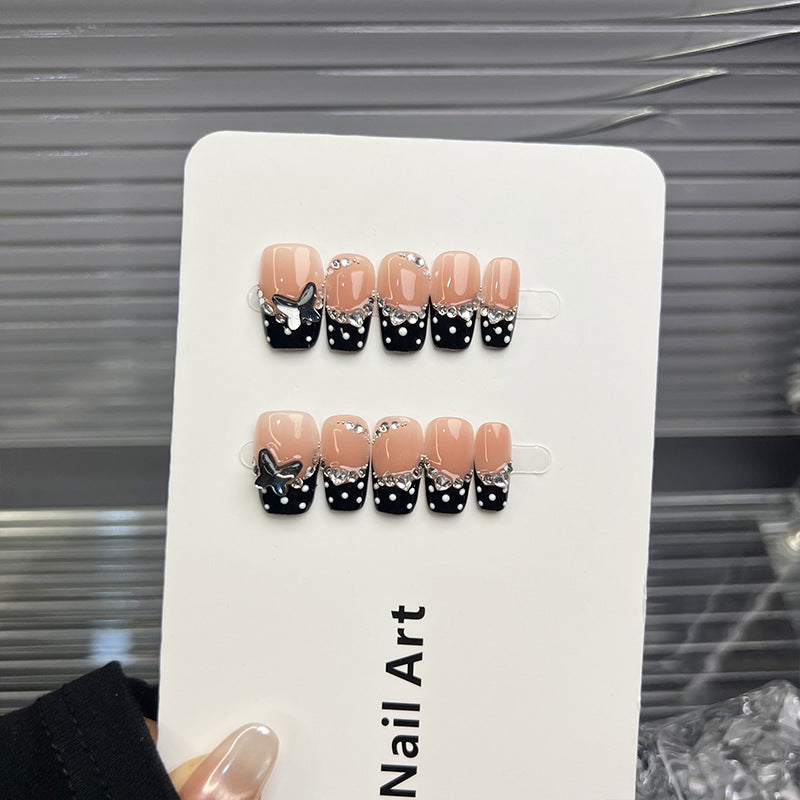Decorative Rhinestone Accent Press-On Nails