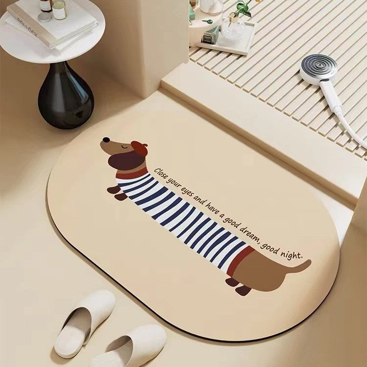 Artistic Cat-Themed Area Mat for Home Decor