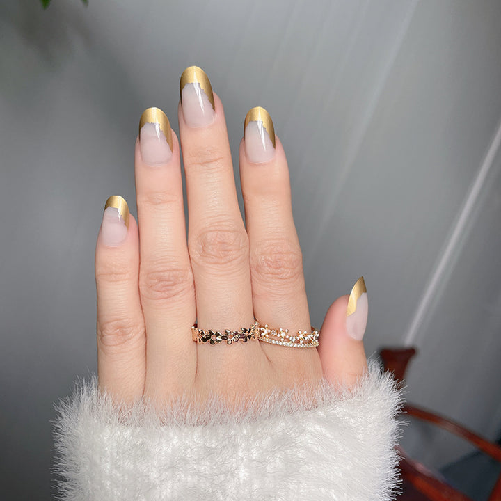 Elegant French Tip Gel Nail Extensions Stornfield