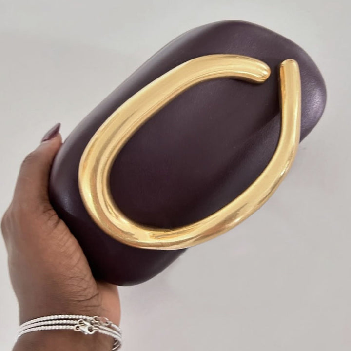 Statement Clutch with Sculptural Handle Stornfield