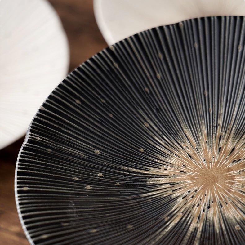 Handcrafted Japanese Mino Ware Ceramic Wrinkled Plates | Stornfield