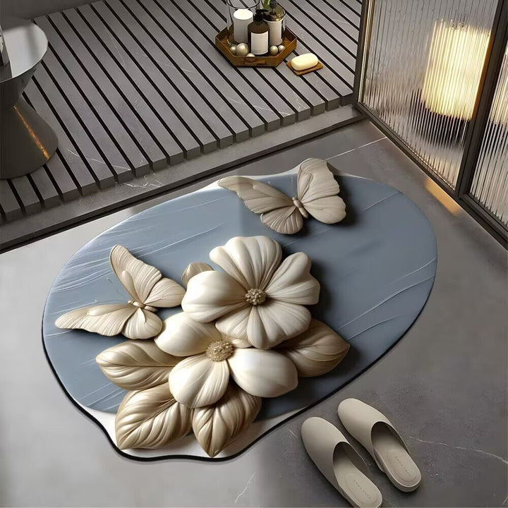 Luxurious Floral Pattern Bath Mat