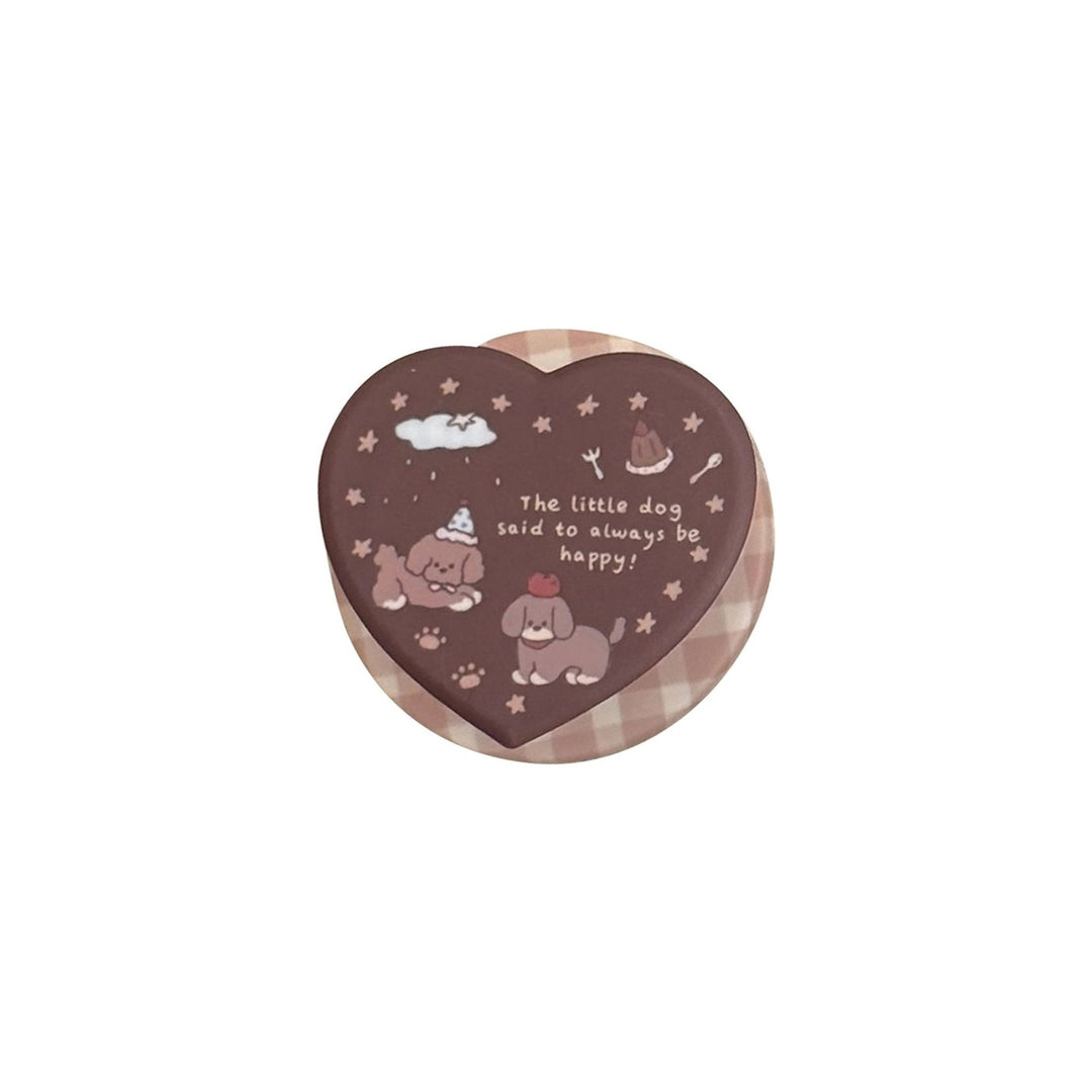 Heart-shaped cosmetic box with cute dog design Stornfield