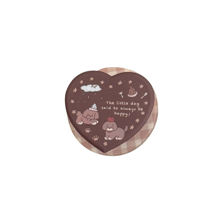 Heart-shaped cosmetic box with cute dog design Stornfield