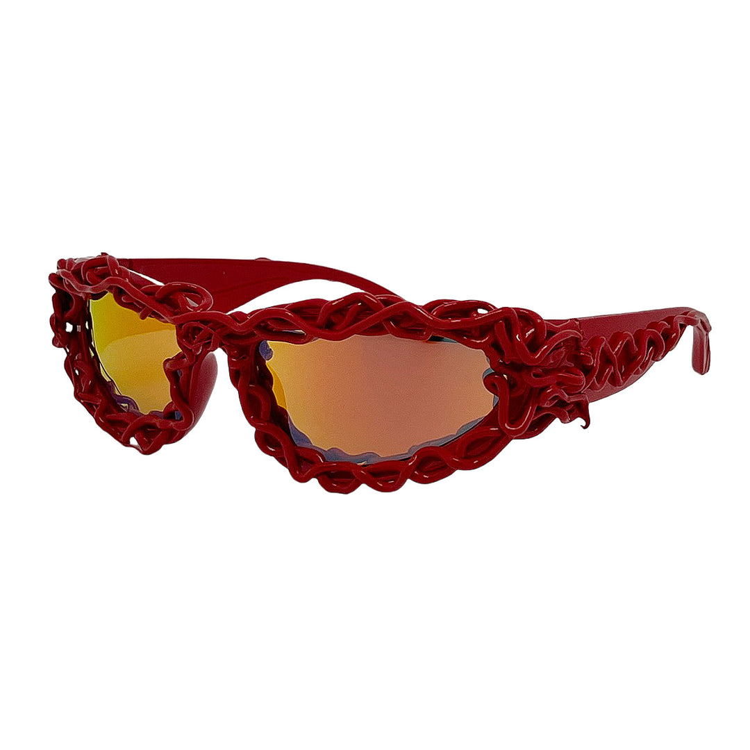 Women's extravagant design sunglasses with creatively structured frame Stornfield