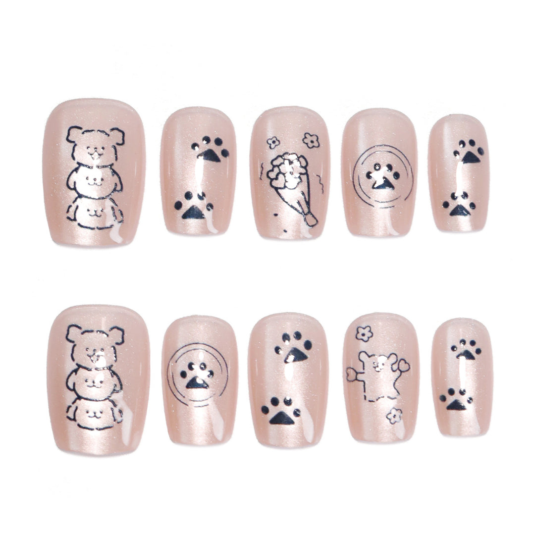Artificial nail art with playful animal motifs Stornfield