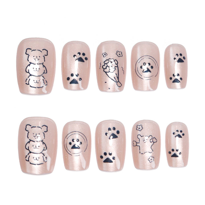 Artificial nail art with playful animal motifs Stornfield