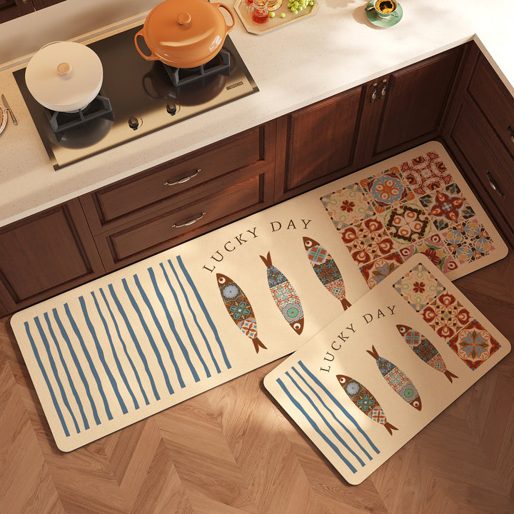 Kitchen Decorative Anti-Fatigue Mat Set