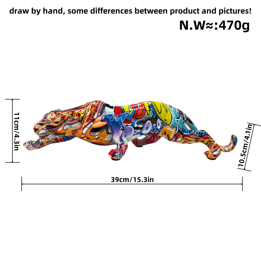 Artistic and colorful animal figure in panther shape Stornfield