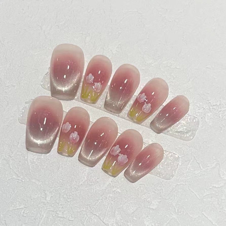 Floral Ombre Press-On Nails Stornfield