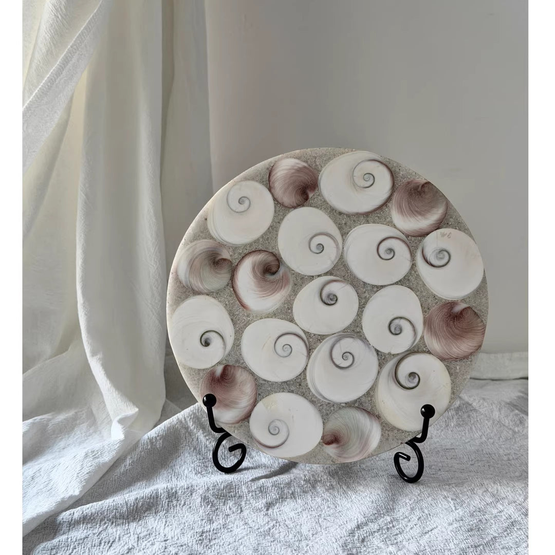 Decorative Serving Plate with Shells Theme
