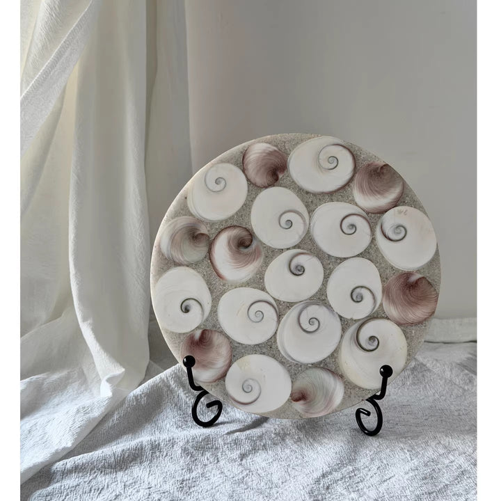 Decorative Serving Plate with Shells Theme