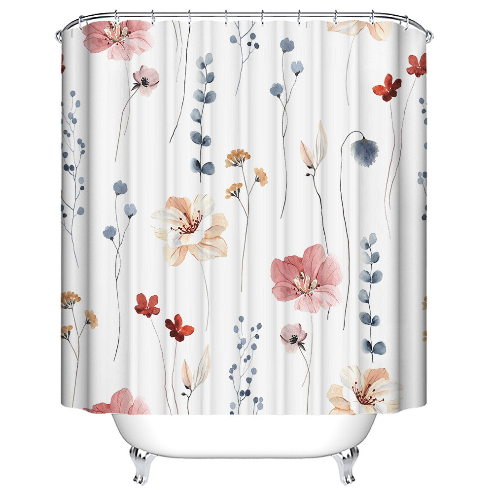 Leafy Floral Shower Curtain Stornfield
