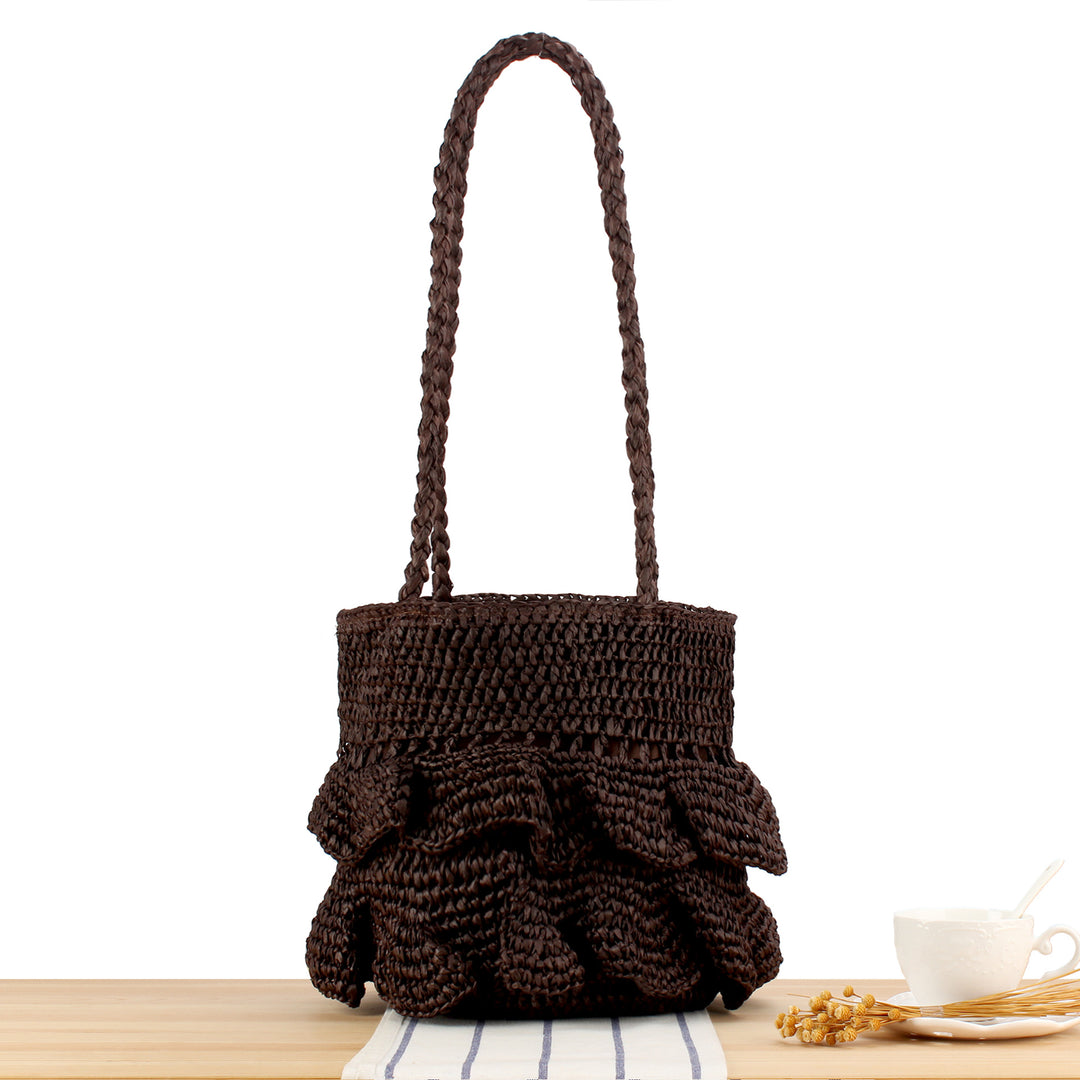 Fashionable Braided Bag with Ruffles Stornfield