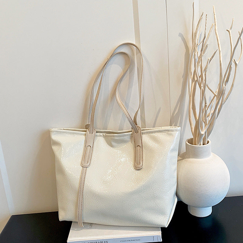 Glossy Patent Leather Tote