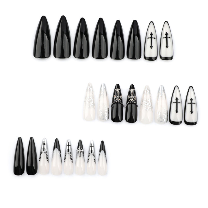 Artistic stiletto nails with unique 3D details and elegant accents Stornfield